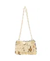 Rabanne Sparkle Nano Shoulder Bag In Gold