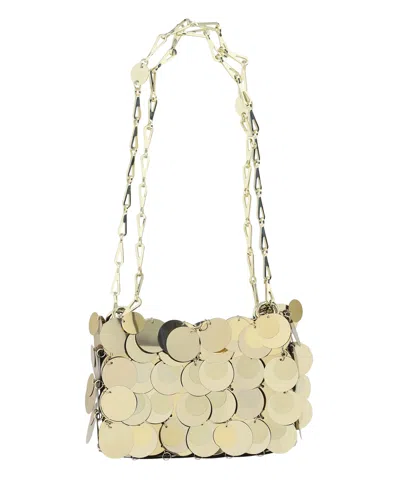 Rabanne Sparkle Nano Shoulder Bag In Gold