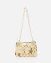 Rabanne Sparkle Nano Shoulder Bag In Golden