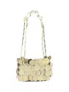 Rabanne Sparkle Nano Shoulder Bag In Light Gold