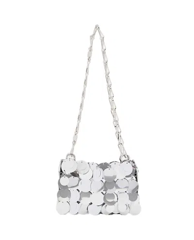 Rabanne Sparkle Nano Shoulder Bag In Silver