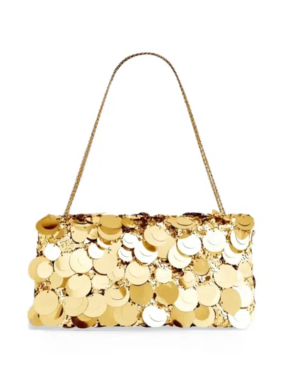 Rabanne Sparkle Sequin-embellished Disc-detail Shoulder Bag In Gold