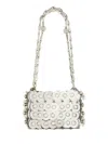 Rabanne Nano 1969 Embroidered Shoulder Bag In Silver