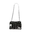 Rabanne Sparkle Shoulder Bag In Black