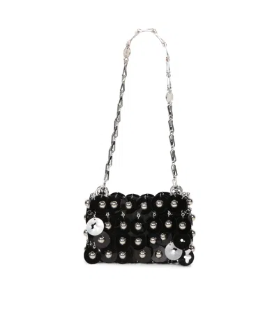 Rabanne Sparkle Shoulder Bag In Black