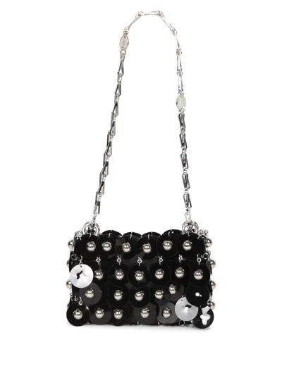 Rabanne Sparkle Shoulder Bag In Black