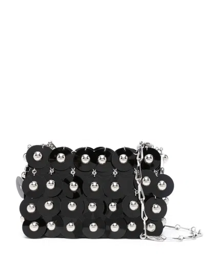 Rabanne Sparkle Shoulder Bag In Black