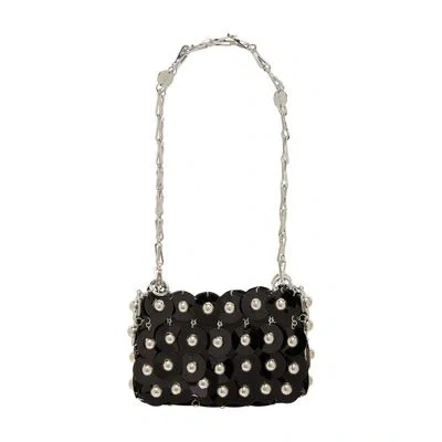 Rabanne Sparkle Shoulder Bag In Black