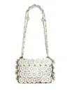 Rabanne Nano 1969 Embroidered Shoulder Bag In Silver