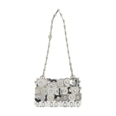 Rabanne Sparkle Shoulder Bag In Silver