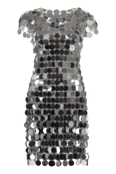 Rabanne Sparkles Mini Dress In Silver