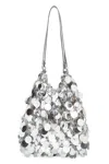 Rabanne Large Sparkle Discs Shoulder Bag In Argento