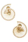Rabanne Gold-tone Faux Pearl Earrings In Gold