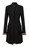 Rabanne Spliced Coat In Grey