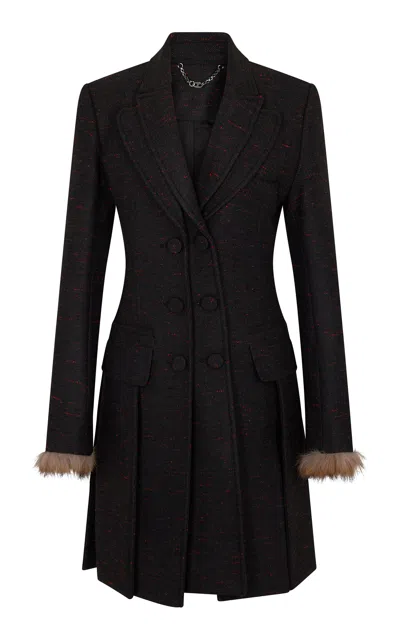 Rabanne Spliced Coat In Grey