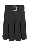 Rabanne Spliced Virgin-wool Knee-length Skirt In Grey