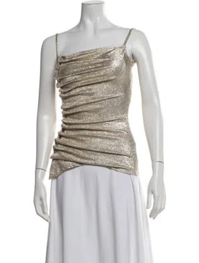 Pre-owned Rabanne Square Neckline Sleeveless Top In Metallic/neutrals