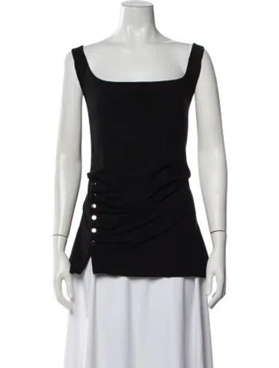Pre-owned Rabanne Square Neckline Sleeveless Top W/ Tags In Black