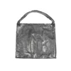Rabanne Square-shaped Metallic Mesh Tote With Fixed Handle In Gray