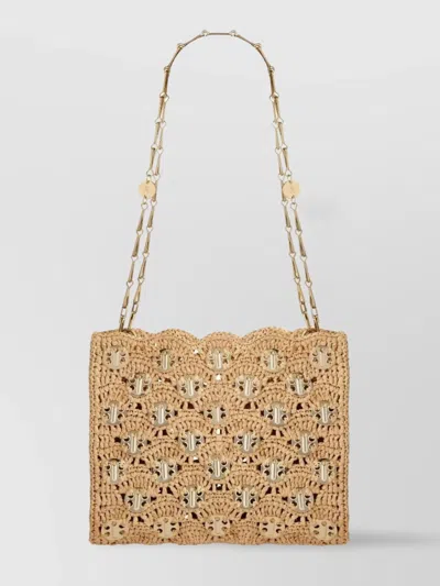 Rabanne Square Tote Bag Chain Strap