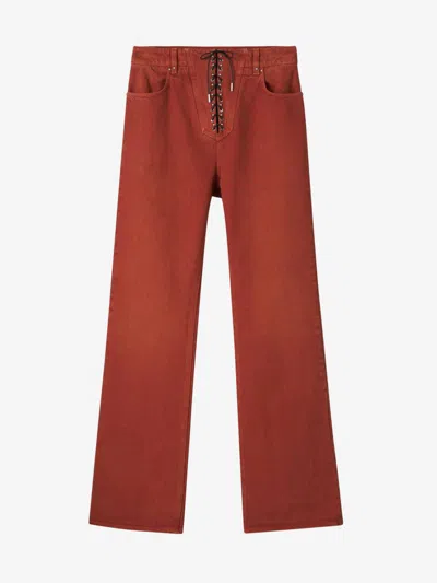 Rabanne Straight Cotton Jeans In Terracota
