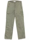 Rabanne Decorative Zip Straight-legged Trousers In Green