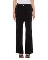 Rabanne Straight Velvet Pants In Black