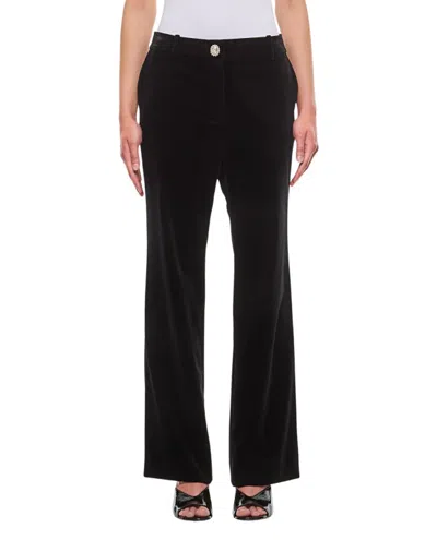 RABANNE RABANNE STRAIGHT VELVET PANTS