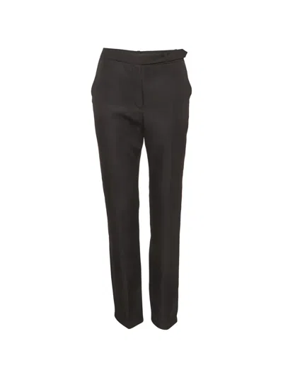 Pre-owned Rabanne Straight-leg Crepe Trousers In Black