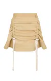 Rabanne Strap-detailed Mini Skirt In Neutral