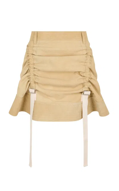 Rabanne Strap-detailed Mini Skirt In Neutral