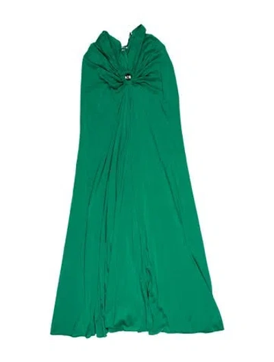 Pre-owned Rabanne Strapless Knee-length Dress In Green