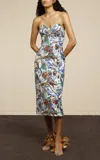 Rabanne Strapless Sequined Midi Dress In Multi