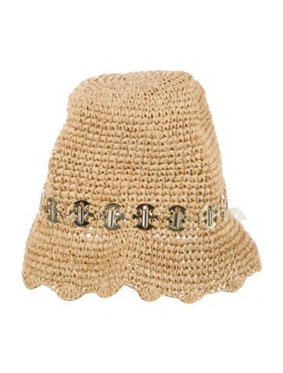 Pre-owned Rabanne Straw Hat In Neutral