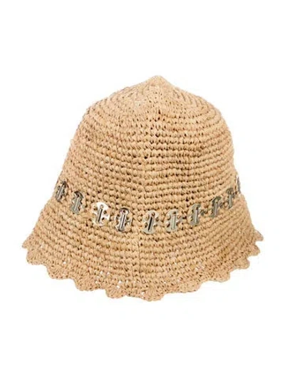 Pre-owned Rabanne Straw Hat In Neutrals