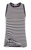 Rabanne Stretch-cotton Tank In Stripe