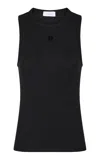 Rabanne Stretch-cotton Tank Top In Black