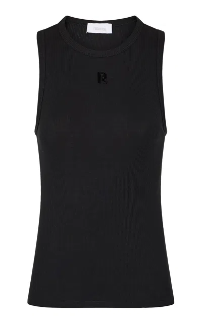 Rabanne Stretch-cotton Tank Top In Black