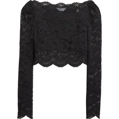 RABANNE RABANNE STRETCH LACE CROP TOP