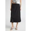 Rabanne Stretch Viscose Midi Skirt In Black