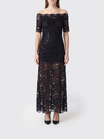 Rabanne Stretch-lace Sheath Midi Dress With Straight Neckline In Black