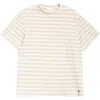Rabanne Stripe Cotton T-shirt In Rayures Beige Blanc