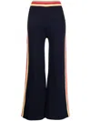 Rabanne Pantalone Jogging In Misto Viscosa Stretch Multicolor  Donna In Blue