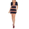 Rabanne Stripe-jacquard Minidress In Multi
