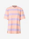 Rabanne Tee Shirt Stripes Peach And Lavander