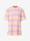 Rabanne Tee Shirt Stripes Peach And Lavander