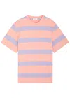 Rabanne Tee Shirt Stripes Peach And Lavander