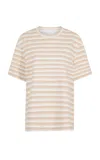 Rabanne Stripe Cotton T-shirt In Stripe
