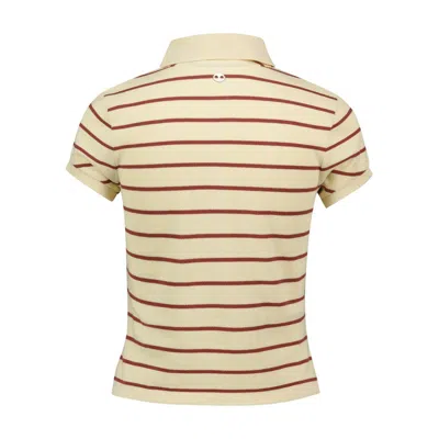 Rabanne Striped Cotton T-shirt In Neutral