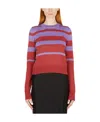 Rabanne Metallic Striped Knitted Sweater In Black